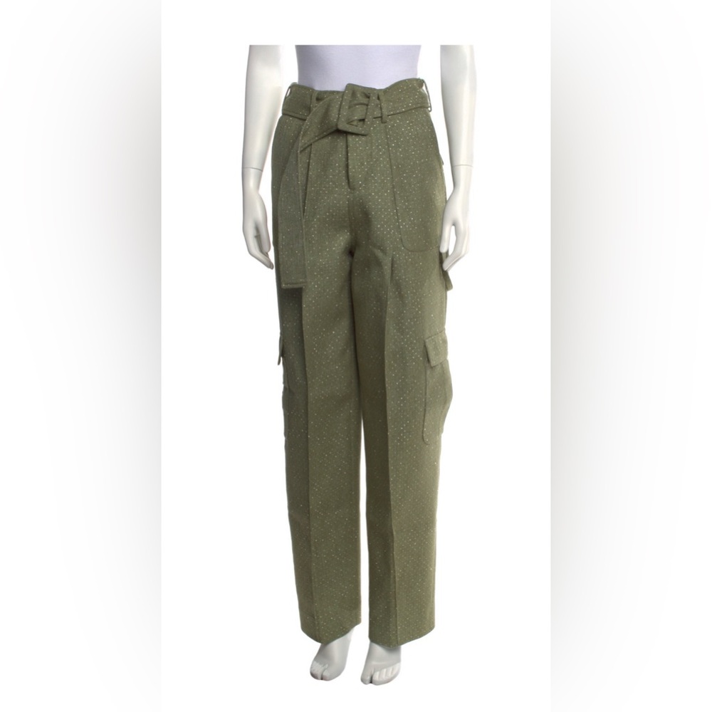 Rosie Assoulin - Green Cargo pants with belt size 4